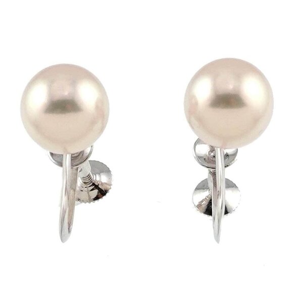 TASAKI Akoya Pearl 8.9mm Earrings 14K WG White Gold 585 90262712